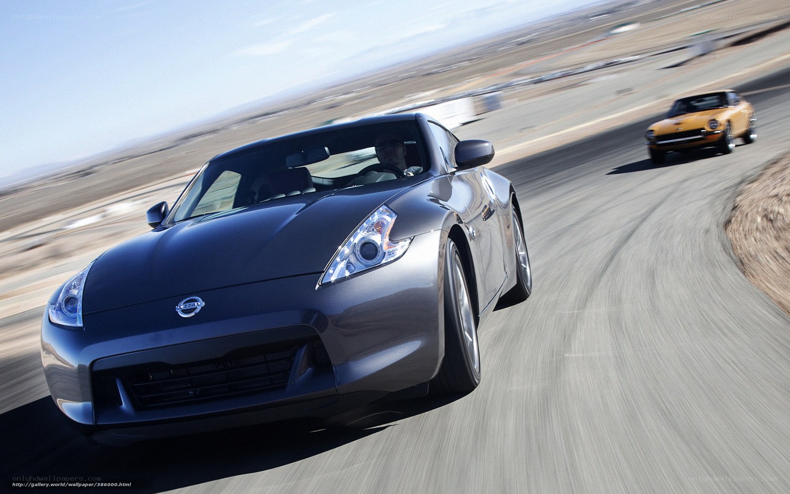 Nissan sports cars on track
