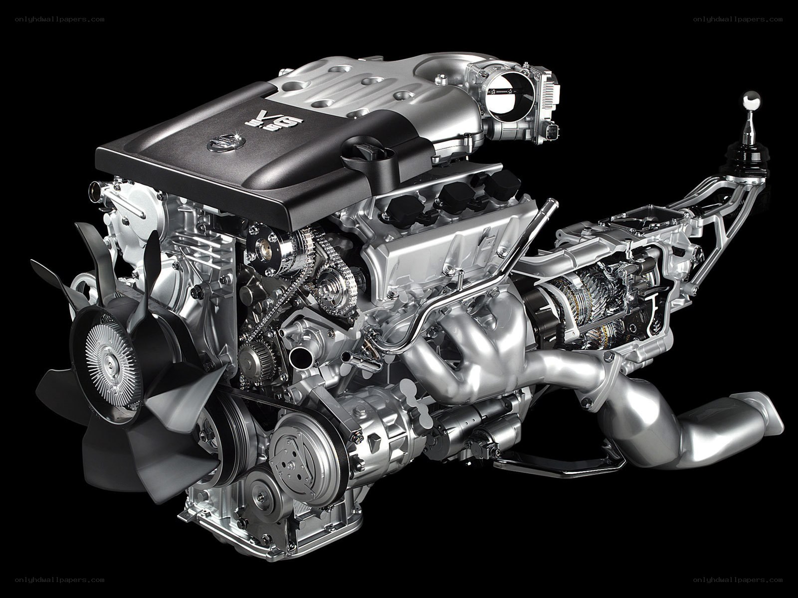 Nissan V6 engine assembly