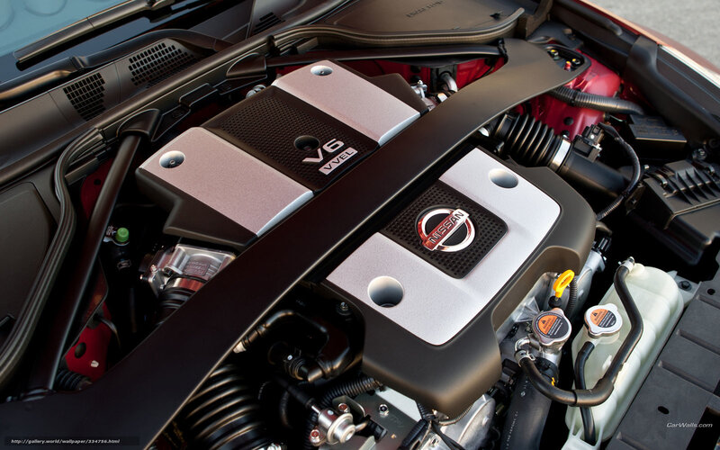Nissan V6 Engine — Black