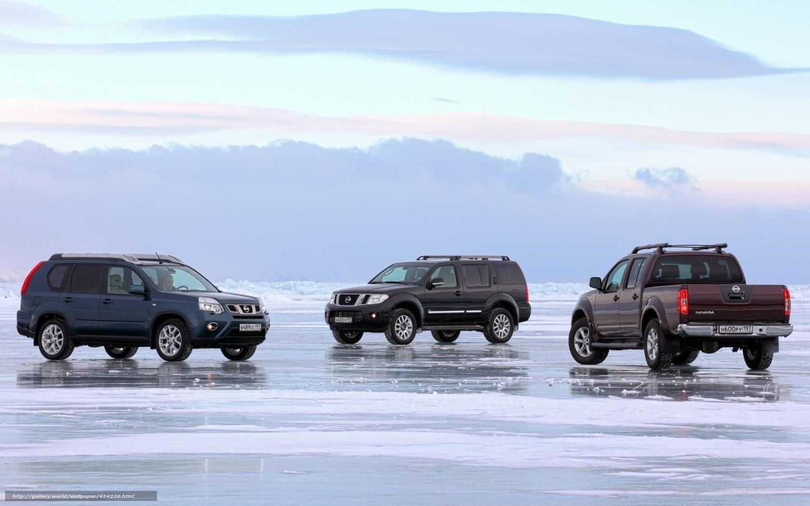 Nissan vehicles on ice