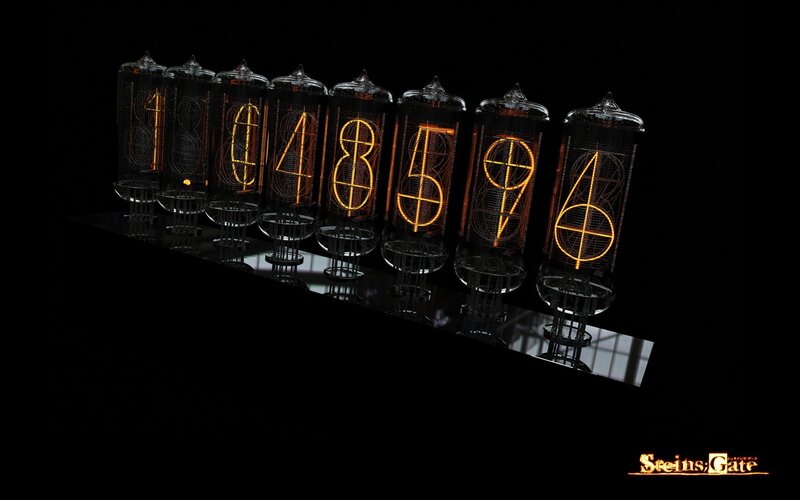 Nixie Tube Clock — Black, Dramatic