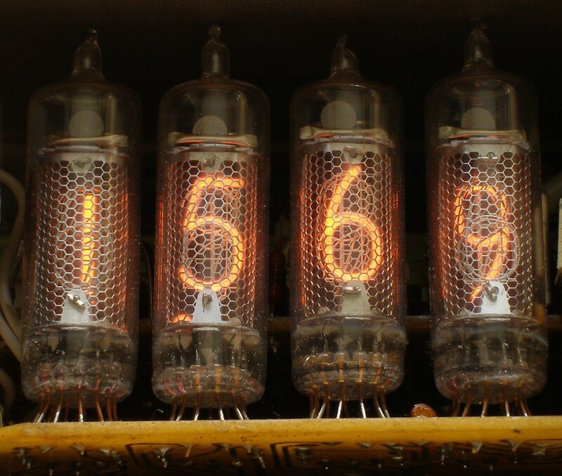 Nixie tube clock display