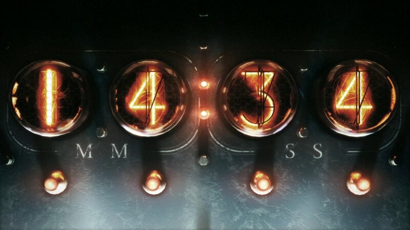 Nixie Tube Clock Display — Orange
