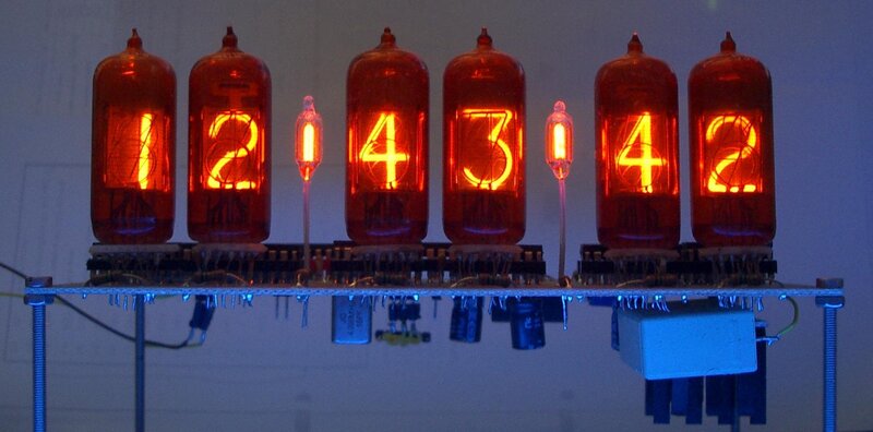 Nixie Tube Clock — Red