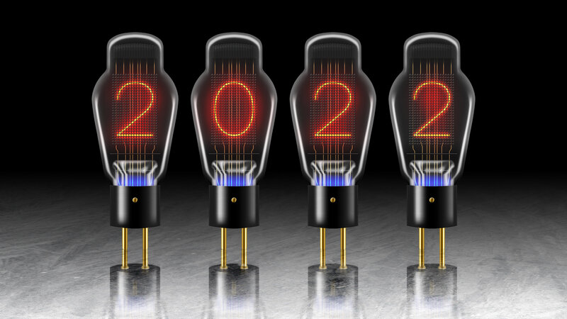 Nixie Tube Display — Black, Dramatic, 3d Render, Tubes