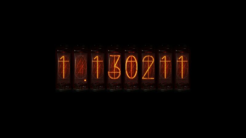 Nixie Tube Display — Black, Dramatic