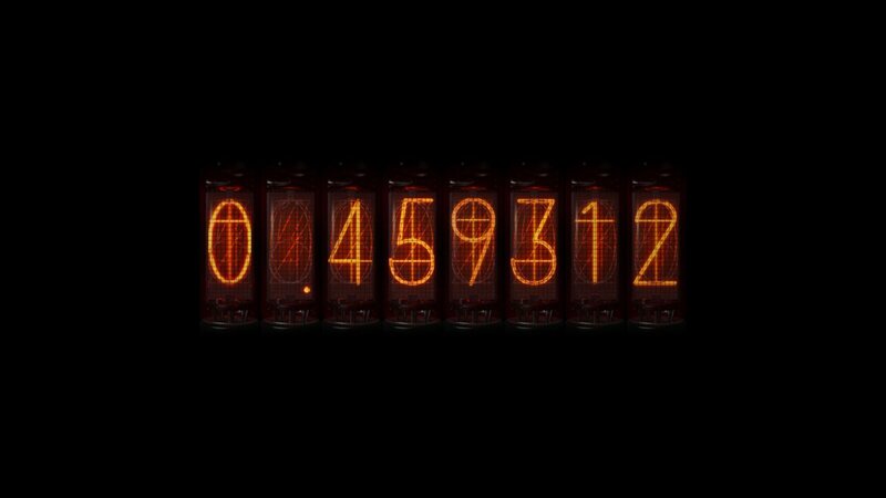 Nixie Tube Display — Orange, Digital Art