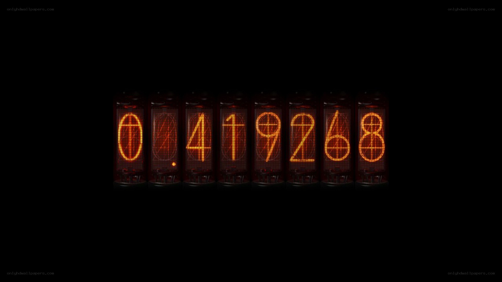 Nixie tube display showing numbers