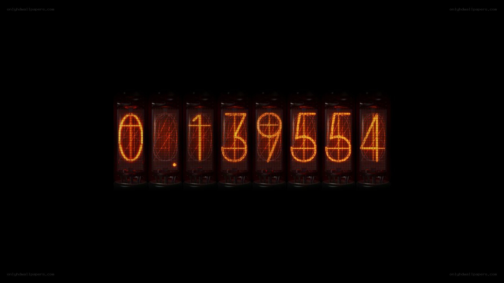Nixie tube display showing numbers