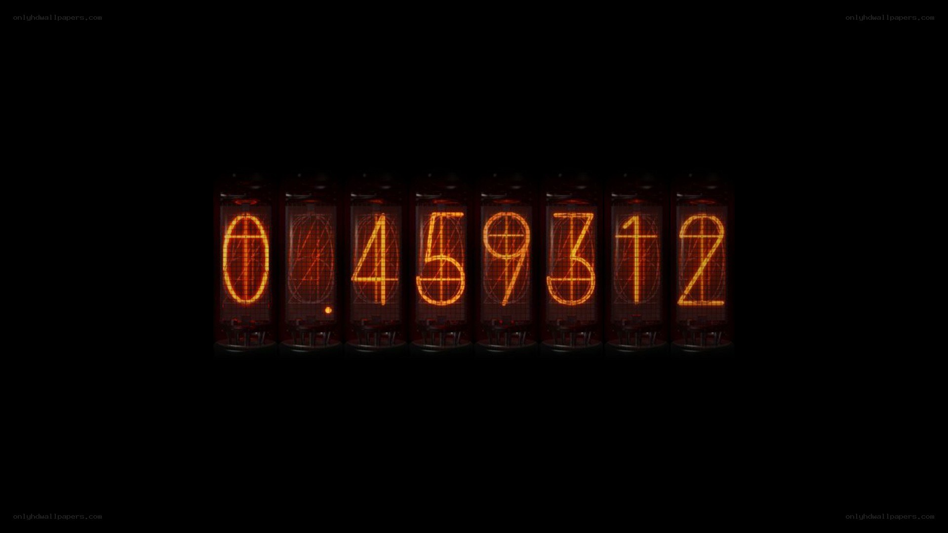 Nixie tube display showing numbers
