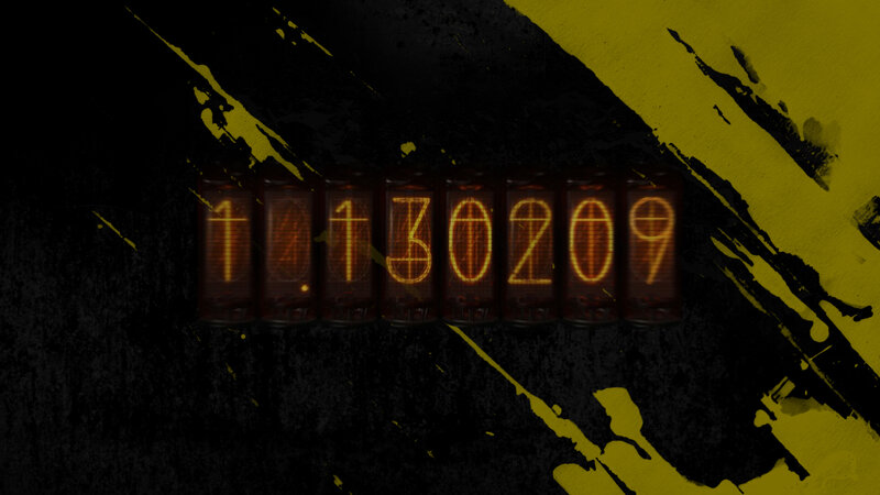 Nixie tube display with numbers
