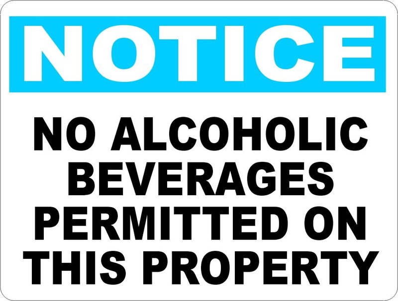 No Alcoholic Beverages Sign