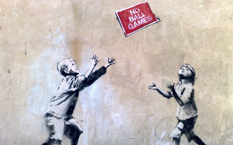 No Ball Games graffiti