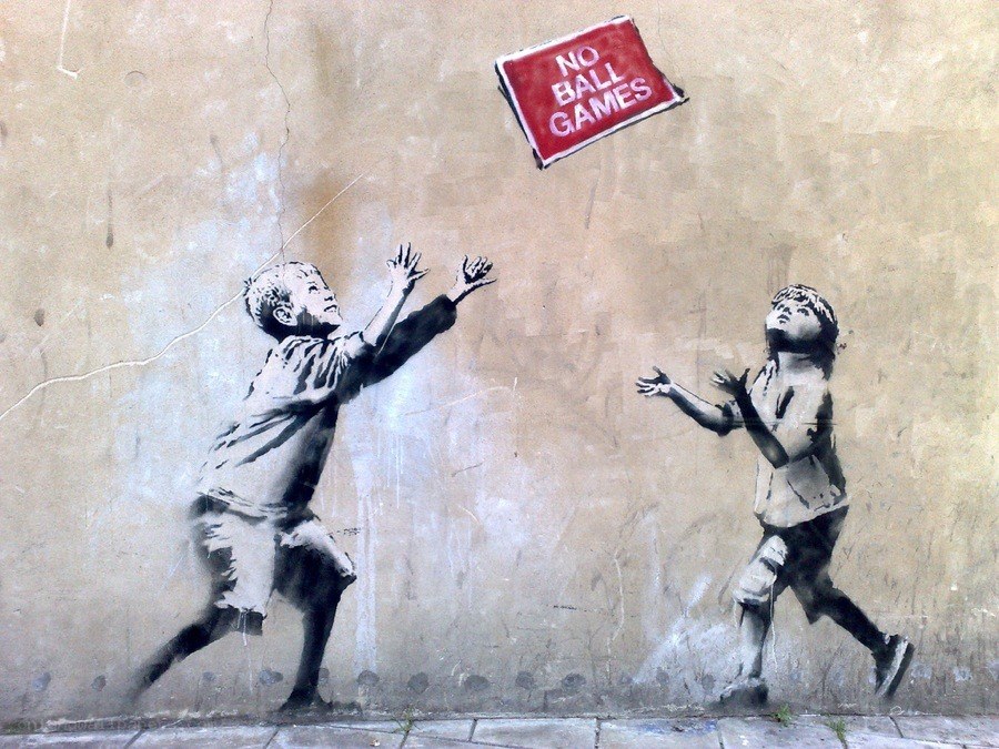 No Ball Games graffiti
