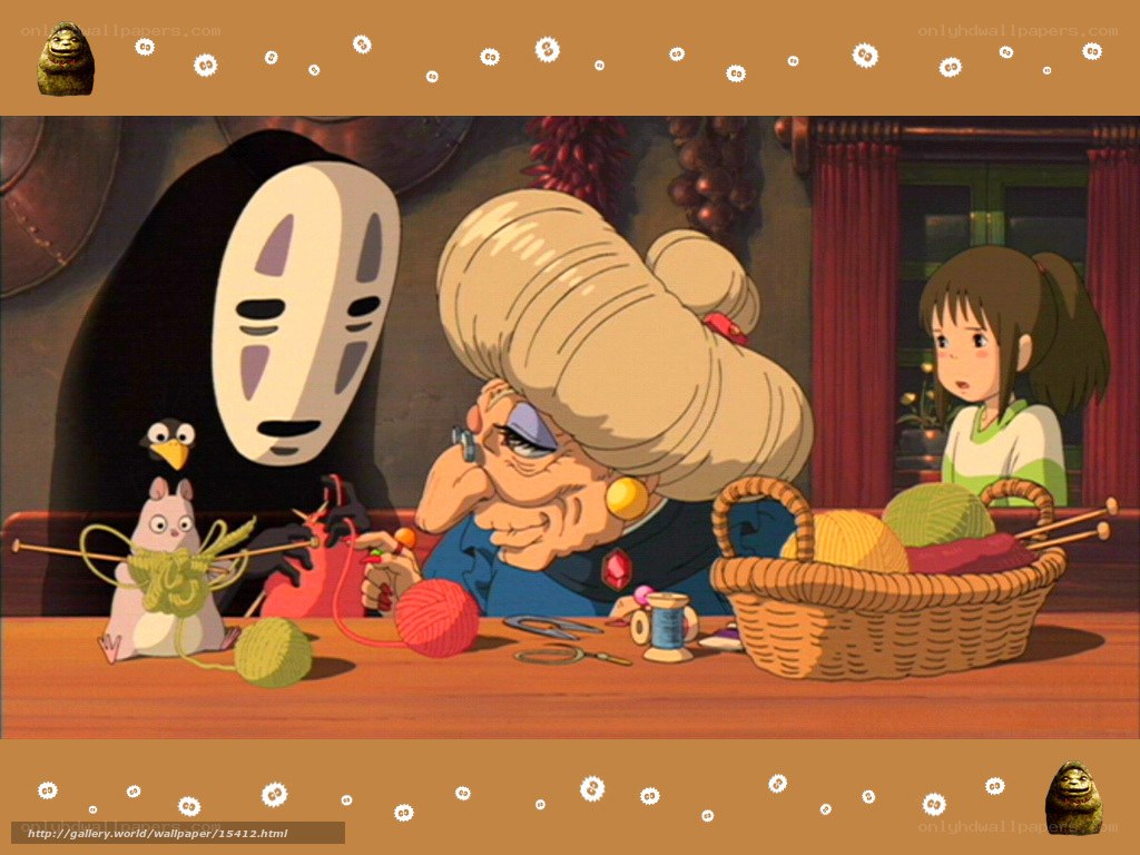 No-Face knitting with characters