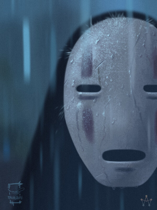 No-Face Mask in Rain