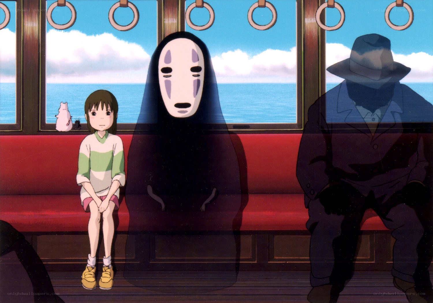 No-Face on a train with Chihiro