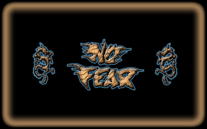 No Fear logo with dragons