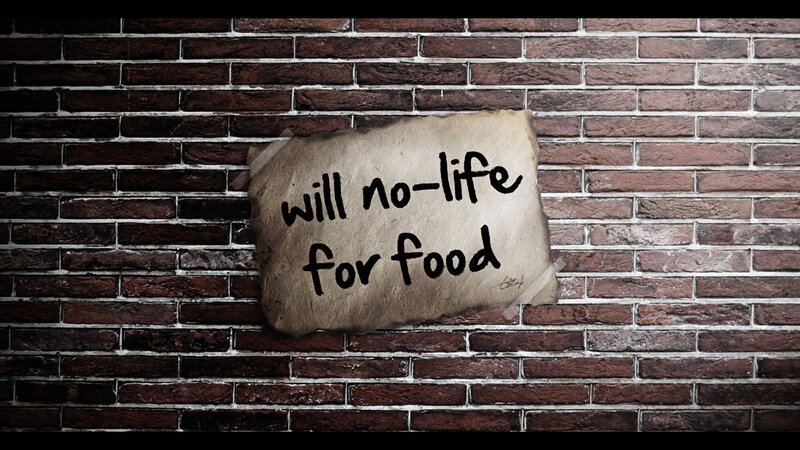 no-life for food sign