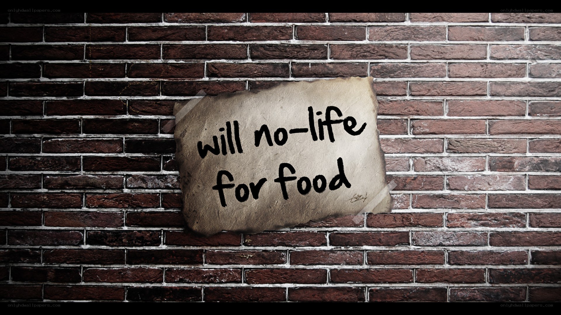 no-life for food sign