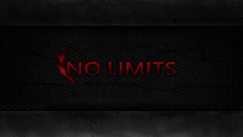 No Limits text on dark background