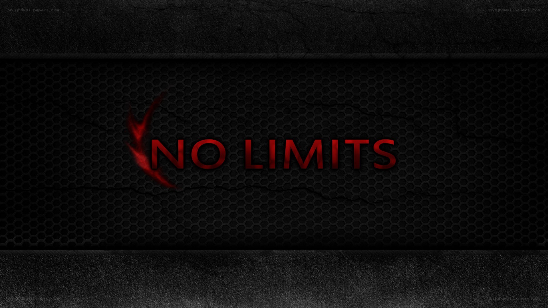 No Limits text on dark background