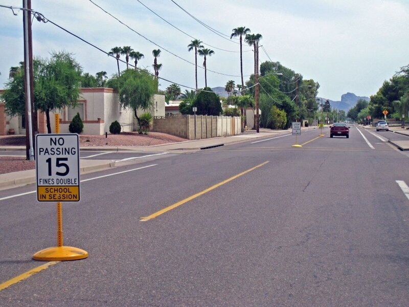 No Passing Sign on Street
