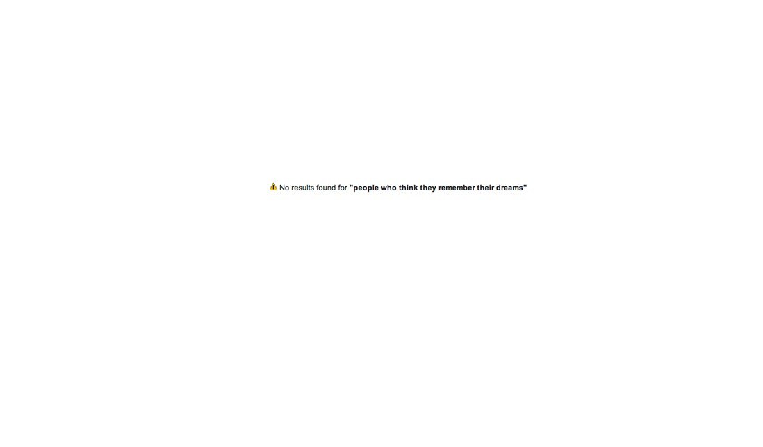 No search results found