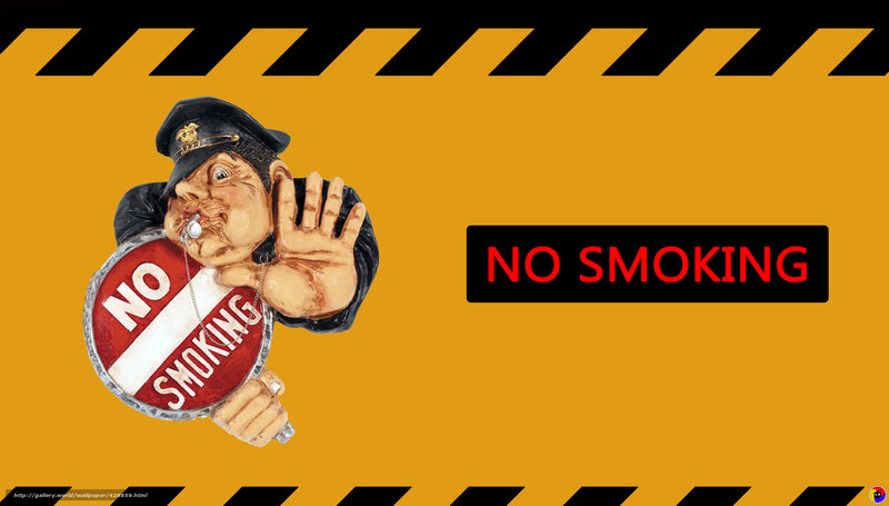 No Smoking Sign with Statue