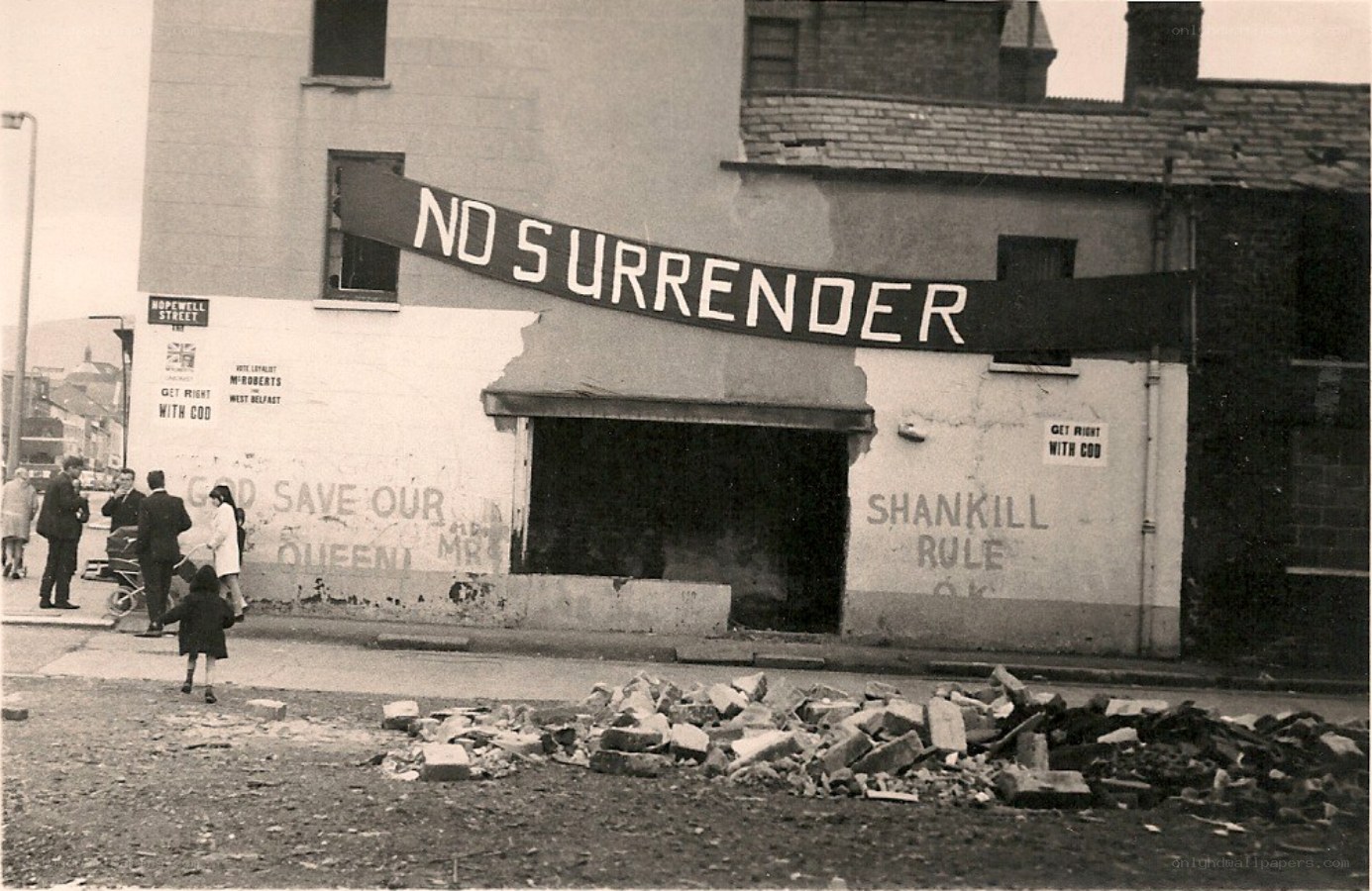 No Surrender banner in Belfast