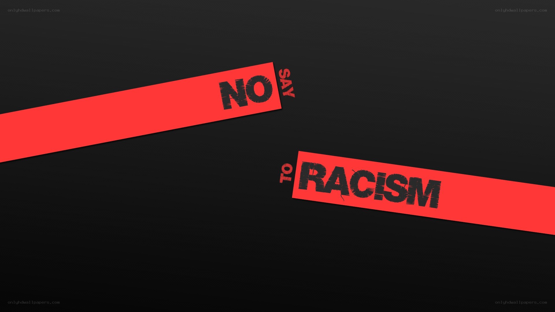 No to Racism message