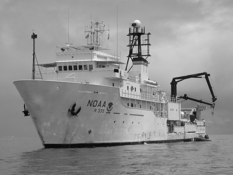 NOAA research vessel at sea