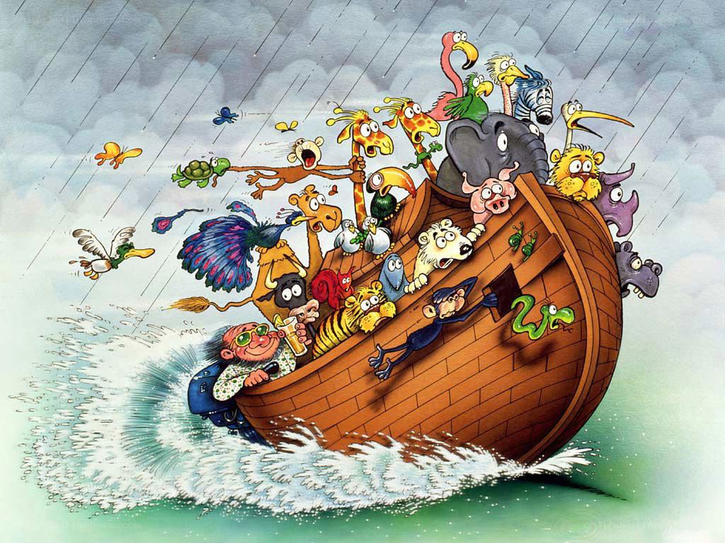 Noah's Ark in a storm