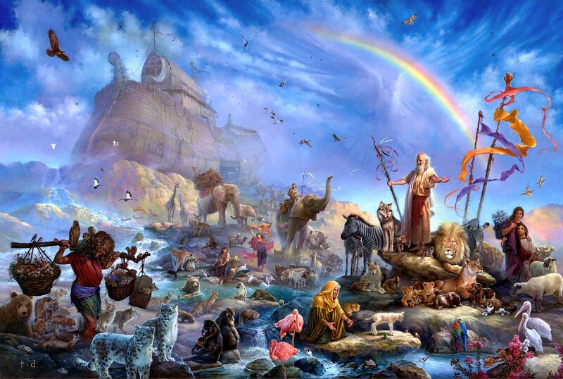 Noah's Ark Scene — Blue, Dramatic