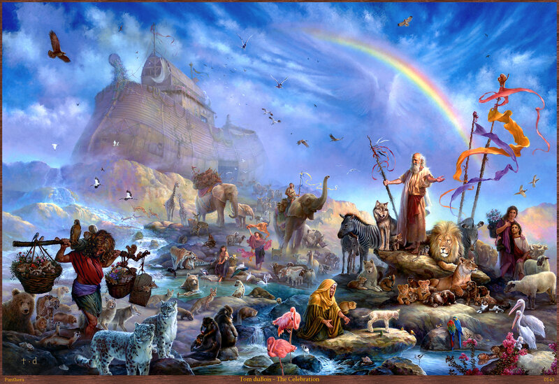 Noah's Ark Scene — Blue