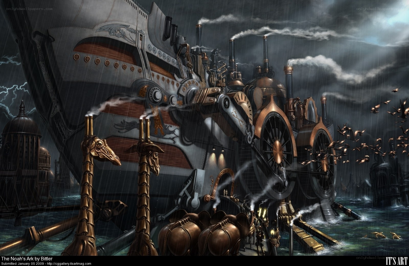 Noah's Ark steampunk vessel