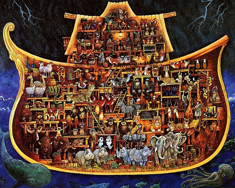 Noah's Ark with animals
