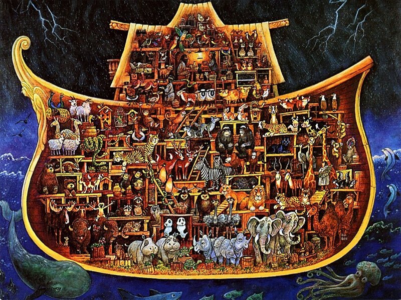 Noah's Ark with animals