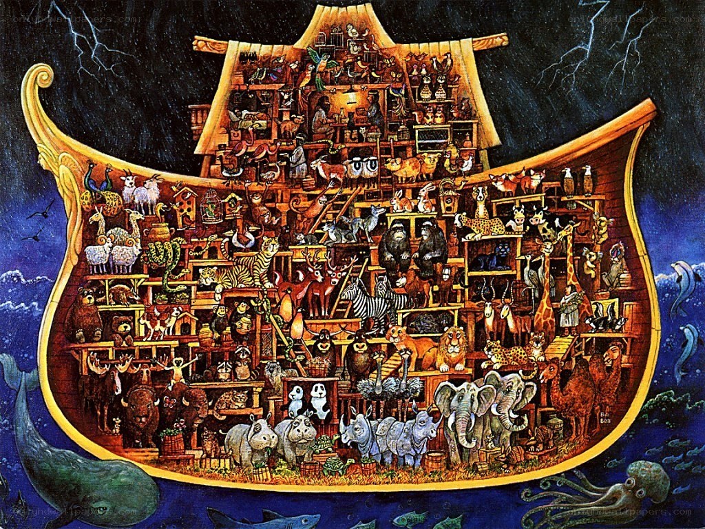 Noah's Ark with animals