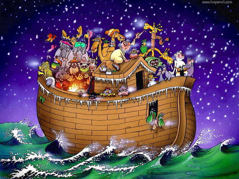 Noah's Ark with Animals — Purple