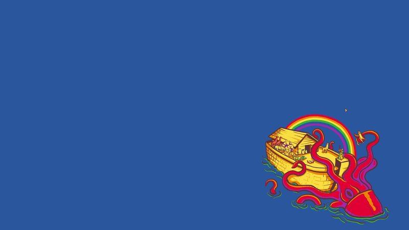 Noah's Ark with Octopus — Blue