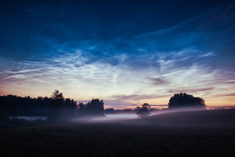 Noctilucent Clouds over Field