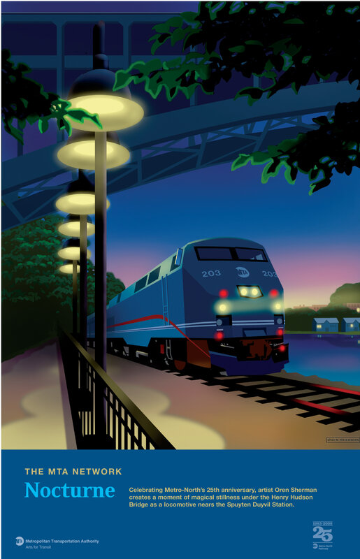 Nocturne train poster