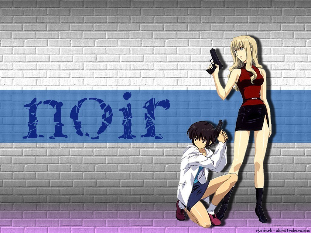 Noir anime characters with guns