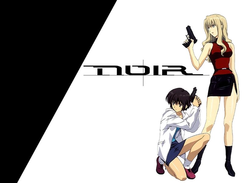 Noir anime characters with guns