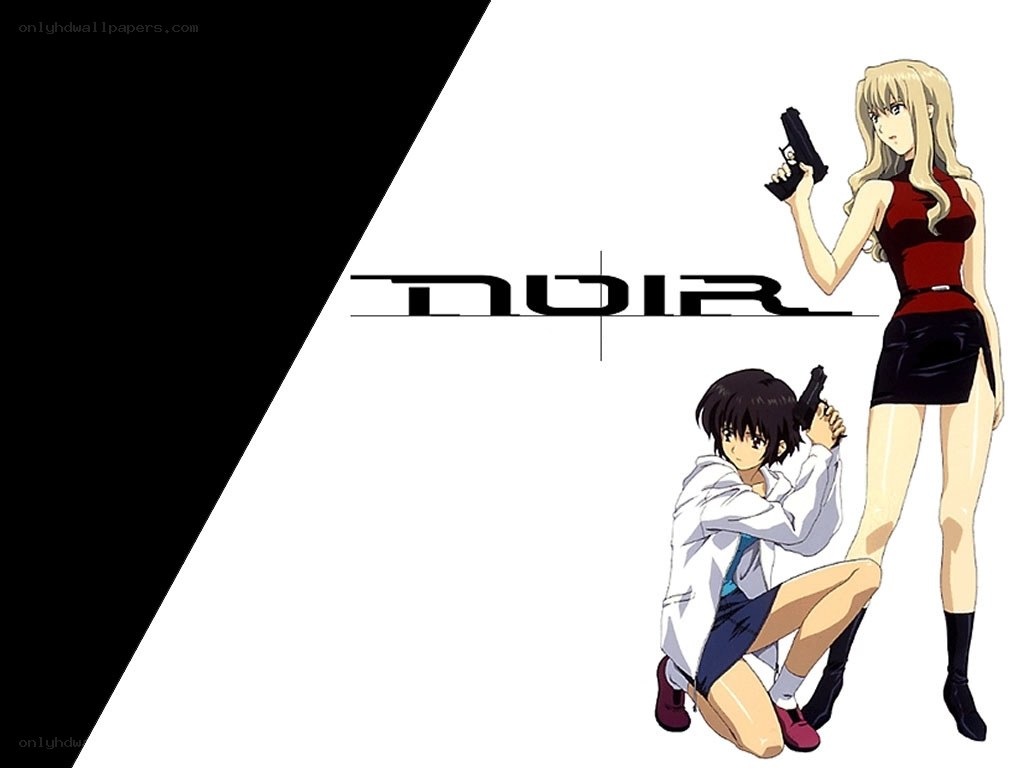 Noir anime characters with guns