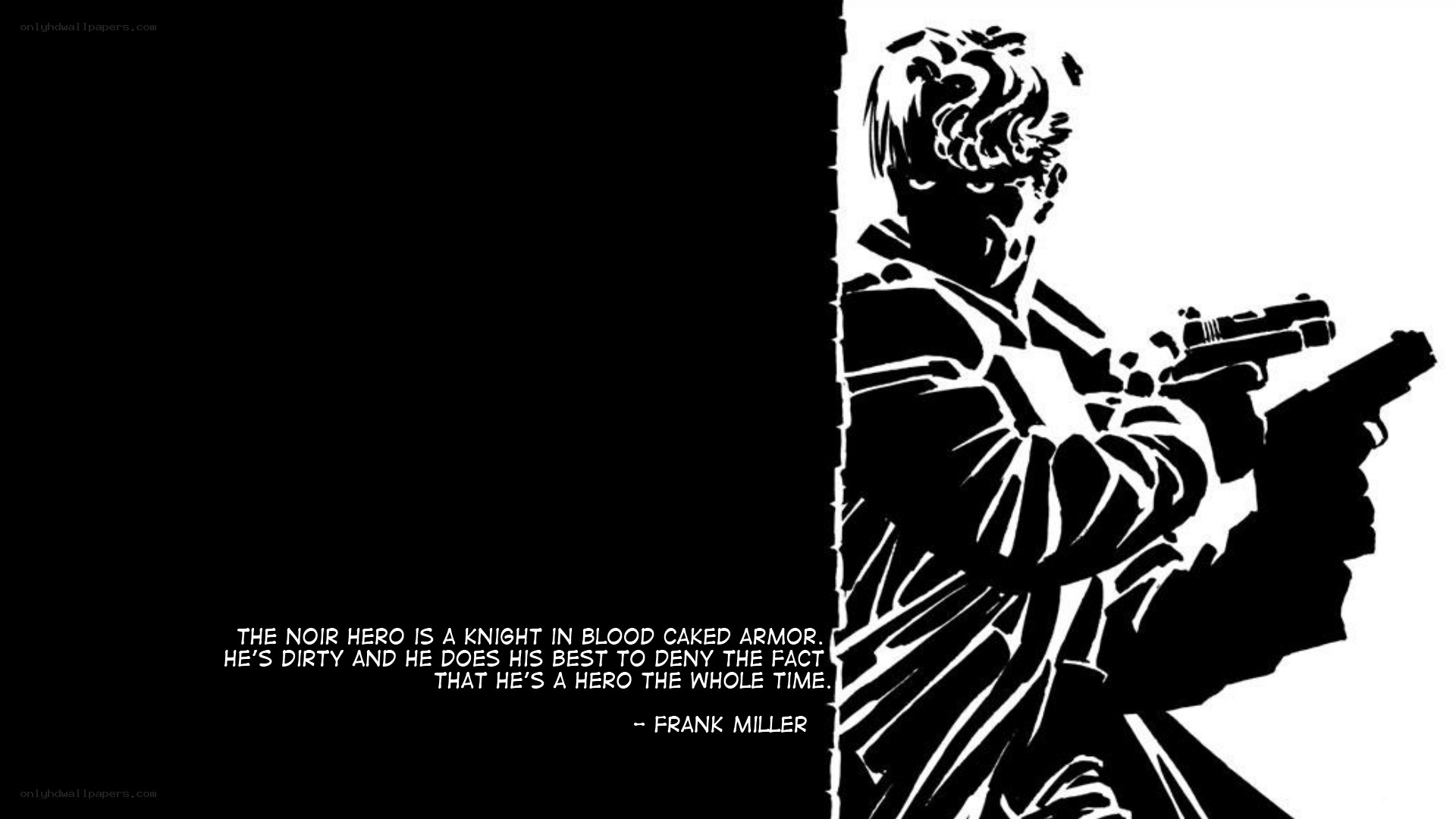 Noir hero quote illustration