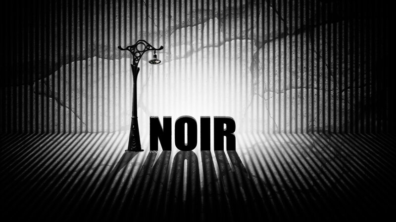 Noir scene with street lamp