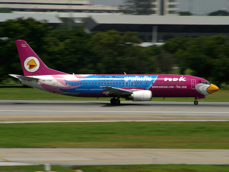 Nok Air Airplane on Runway