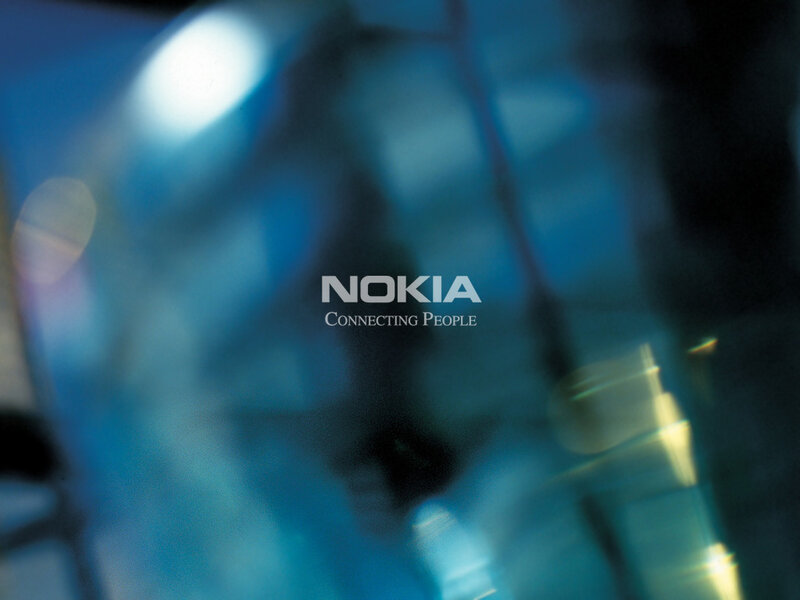 Nokia Logo on Blue Background